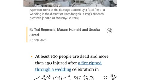 Iraq wedding fire live news: At least 100 people killed in Nineveh