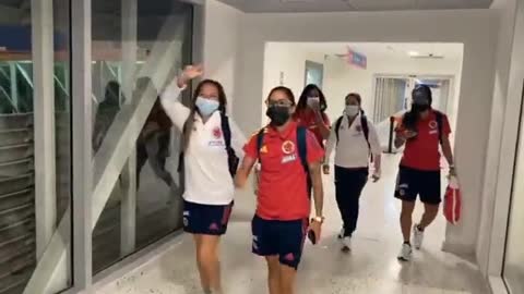 Con el sueño de ser campeonas, aterrizó la Selección Colombia femenina en Bucaramanga