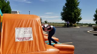 Inflatable obstacle course. I lost!