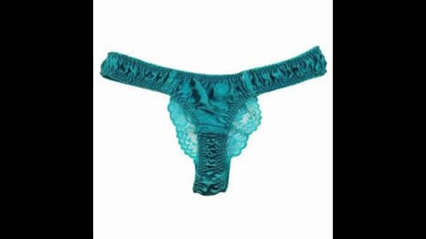 Silriver women's Silk G String Thong Panties satin T Back Lace Thong