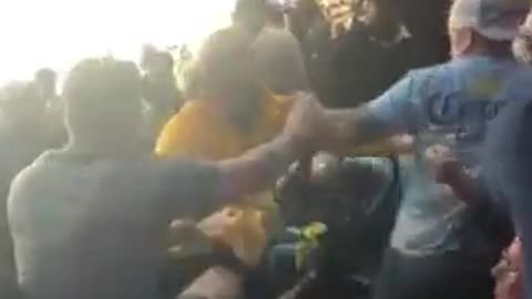 Woman goes VIRAL as she captures a WILD BRAWL at a hockey game