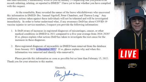 WHY NO MSM COVERAGE? THIS IS AN ACTUAL LETTER FROM THE U.S. SENATE TO THE DOD SECRETARY