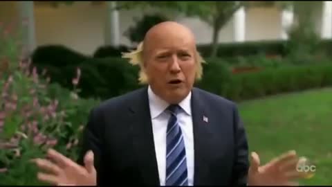 Trumps hair flew off