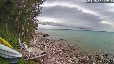 southampton ontario, canada 2021 09 07 Toronado footage from lake huron