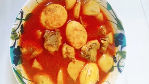 Chicken and Egg recipe.it is very healthy and testy food.(chicken curry)egg masala.