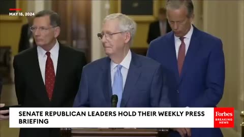 McConnell Reacts To Speaker Johnson Attending Trump's NYC Hush Money Trial