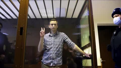 A gaunt and drained Navalny appears in court