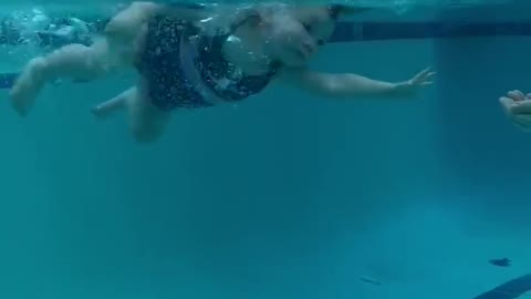 One-Year-old Independent Swimmer