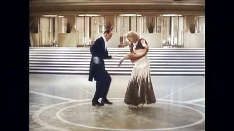 Fred Astaire Ginger Rogers The Gay Divorcee 1934 The Continental colorized 4k