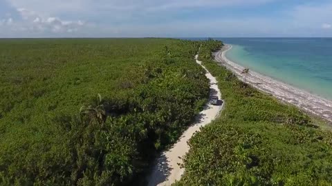 nature Sea waves & beach drone video