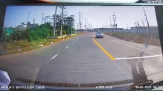 Near Miss by Inches With Motorcycle
