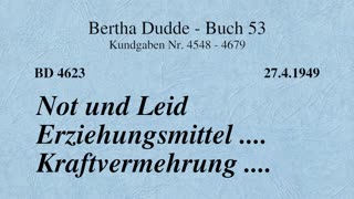 BD 4623 - NOT UND LEID ERZIEHUNGSMITTEL .... KRAFTVERMEHRUNG ....