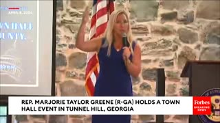 Marjorie Taylor Greene Plays Video For Constituents Taking Aim At Hunter Biden At Georgia Town Hall