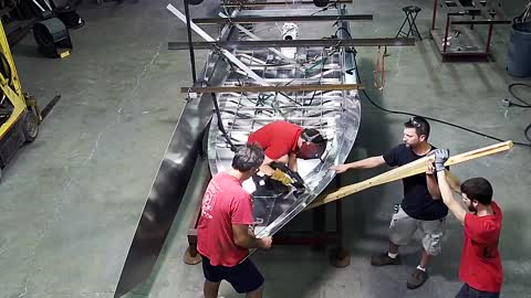 Time-Lapse of Speed Boat Being Built