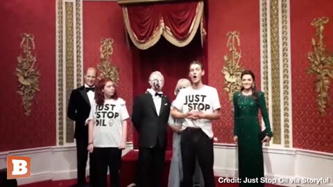 “Just Stop Oil” Activists Smash a King Charles Wax Sculpture with Cake