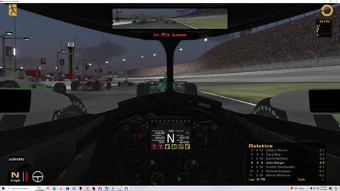 iRacing B Fixed IndyCar Series Oval from Kentucky 7/19/24. No Face Cam Today.