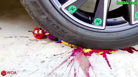 Crushing Crunchy & Soft Things by Car - Experiment Car vs Nails, Coca Cola