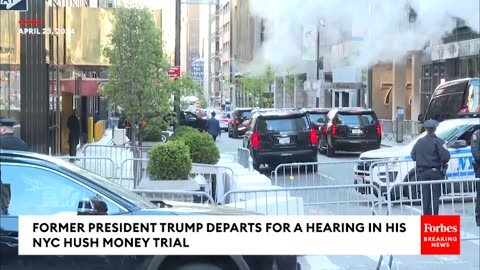 BREAKING NEWS: Former President Trump Departs For Hearing In NYC Hush Money Trial