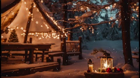 Snowy Serenity: Winter Wonderland Campsite in the Enchanted Forest