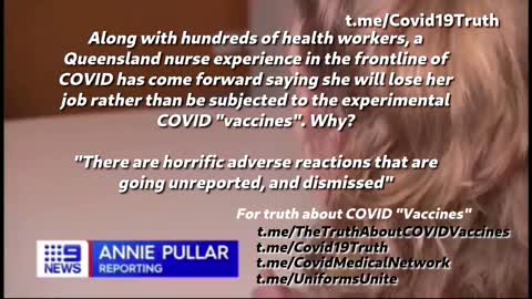 Queensland nurse blows the whistle on covid vaccine adverse events