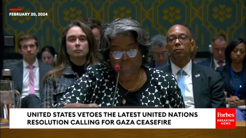 BREAKING NEWS: United States Vetoes TheLatest United Nations Resolution Calling ForGaza Ceasefire