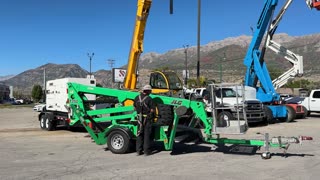 Tow Behind Aerial Boom Lift Articulating 2016 JLG T350 35' Electric Manlift