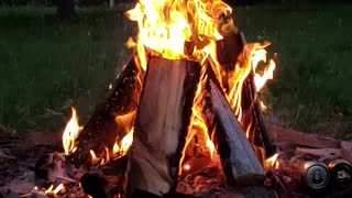 Slow-mo Bonfire Flames