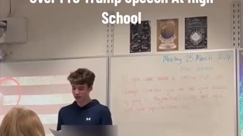 Liberals Are Losing Their Minds Over Pro Trump Speech At High School.
