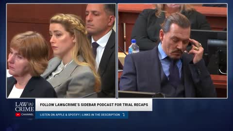 Amber Heard Appears to Shake Her Head When Depp Lawyer Accuses Her of Lying About Rape