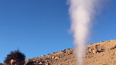 Guy Aligns Himself With Geyser For A Hilarious Shot