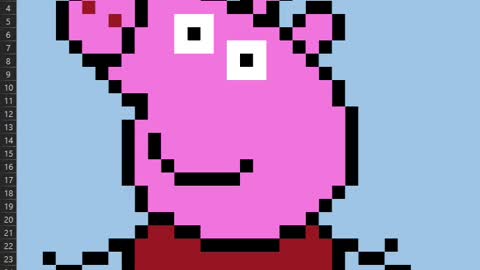 Drawing PeppaPig in Excel