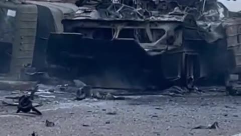 Destroyed Ukrainian SAM 9K33 "Osa-AK" and GAZ-66