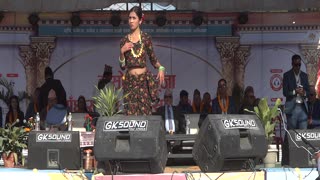 Beautiful Nepalese Girl Dance with Traditional Dress-up