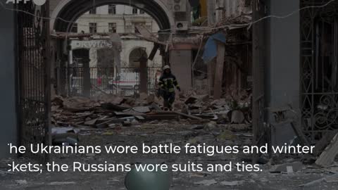 At discussions with Russia, Ukraine is seeking a cease-fire and humanitarian corridors.