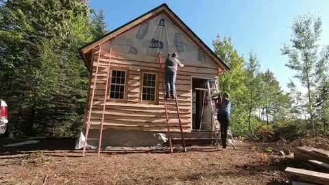 The house that took a month to build finally takes shape