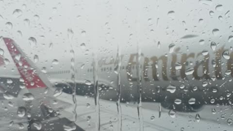 Rainy day @Velana International Airport, Maldives