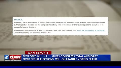 Proposed H.R.1. Bill Gives Congress Total Authority Over Future Elections