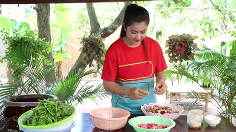 Market show, Buy manila tamarind and other ingredient for my recipe / Countryside food cooking