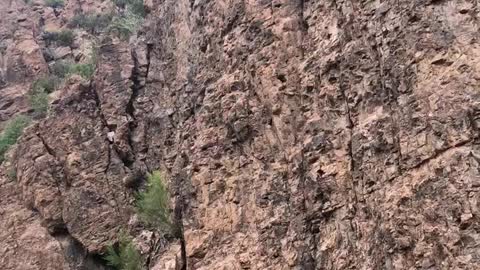 Crazy cliff dive