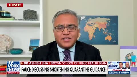 Dr. Ashish Jha supports shortening quarantine periods