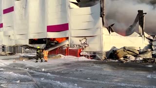 Fire rips through Russian retailer's warehouse