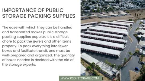 Public Storage Packing Supplies