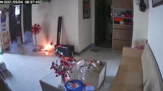 Battery Charger Explodes Causing a Fire