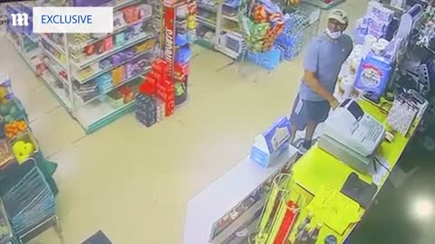 mobility scooter murder suspect in shop buying chocolates
