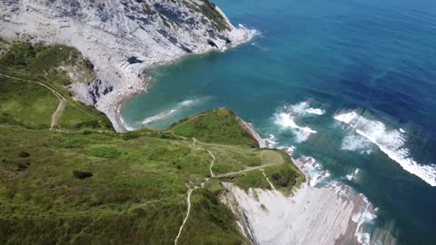 Drone Footage Of A Rocky Coastline