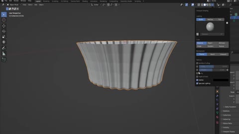 Blender's different process of making procedural cupcakes, the first step.