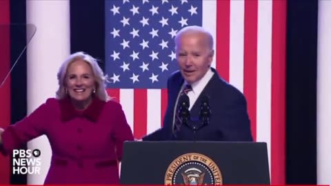 HUMILIATING: Jill Biden Races To Stop Joe From Wandering Off After Speech