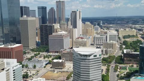 Dallas skyscrapers from top of reunion tower