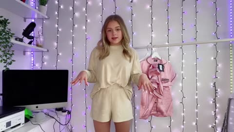 Pretty Little Thing Pyjama try on Nightwear Haul hot sexy video 🔥🔥🔥