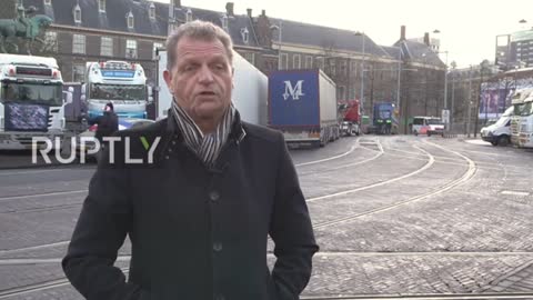Netherlands: Freedom Convoy blocks The Hague city centre